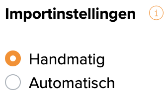 Importinstellingen