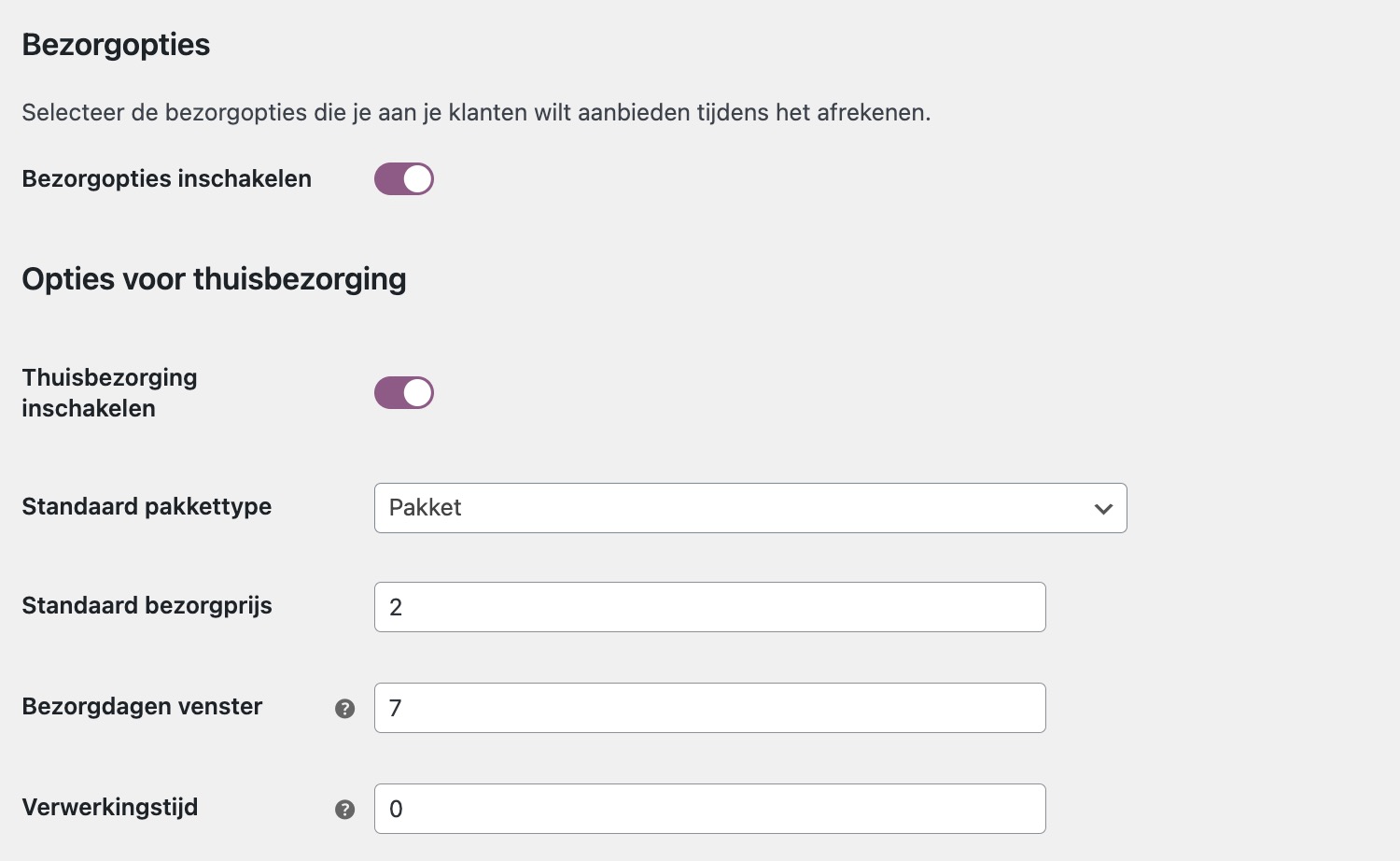 MyParcel WooCommerce plugin standaard exportinstellingen DHL for you retour